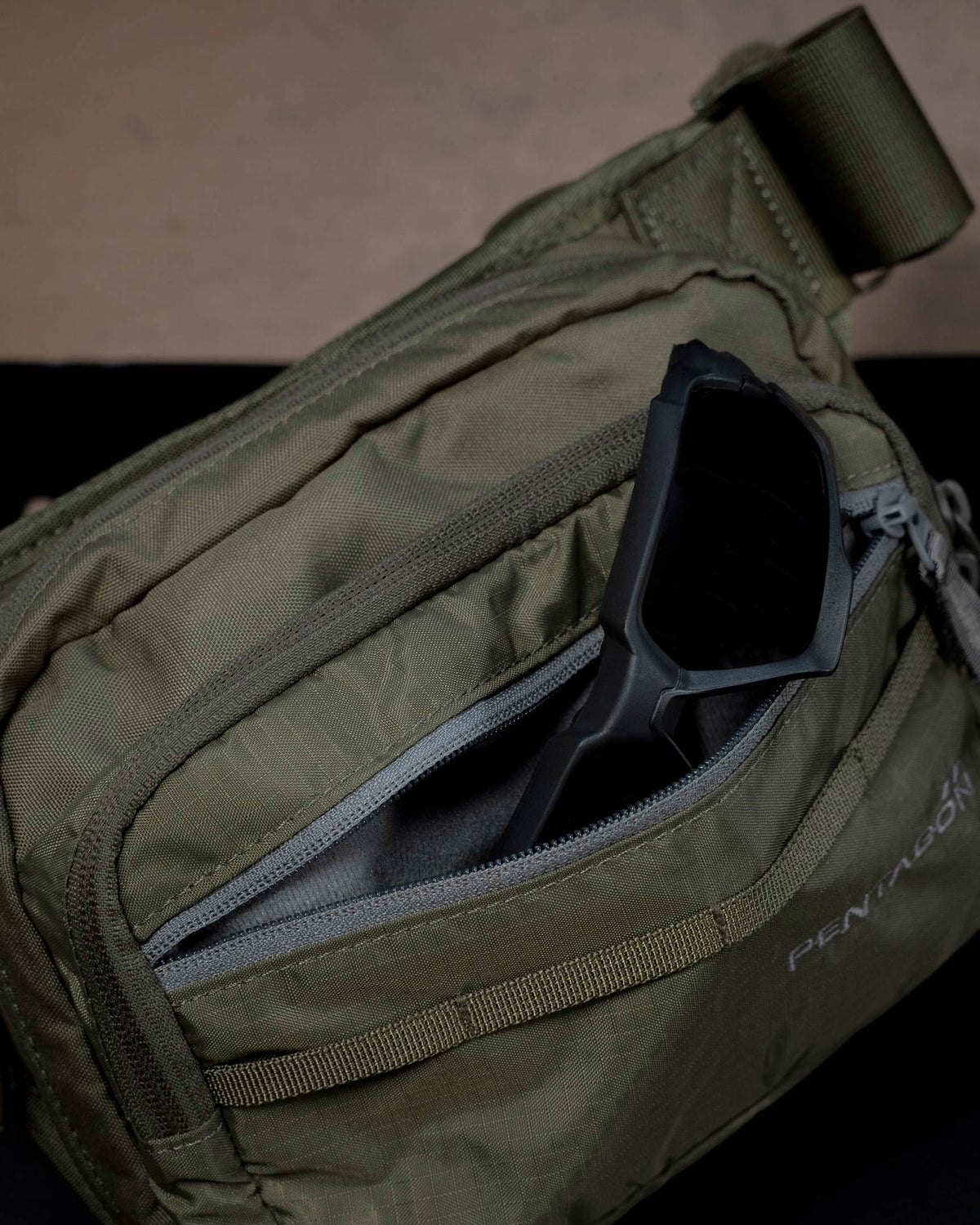 Pentagon Ζώνη Μέσης Runner, λαδί