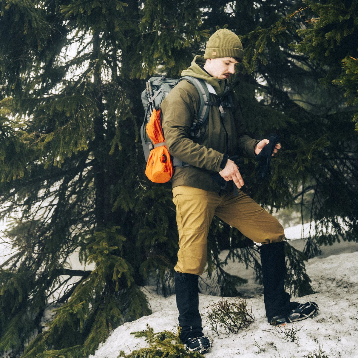 Helikon-Tex BLIZZARD nohavice StormStretch, PenCott WildWood – v použití 2