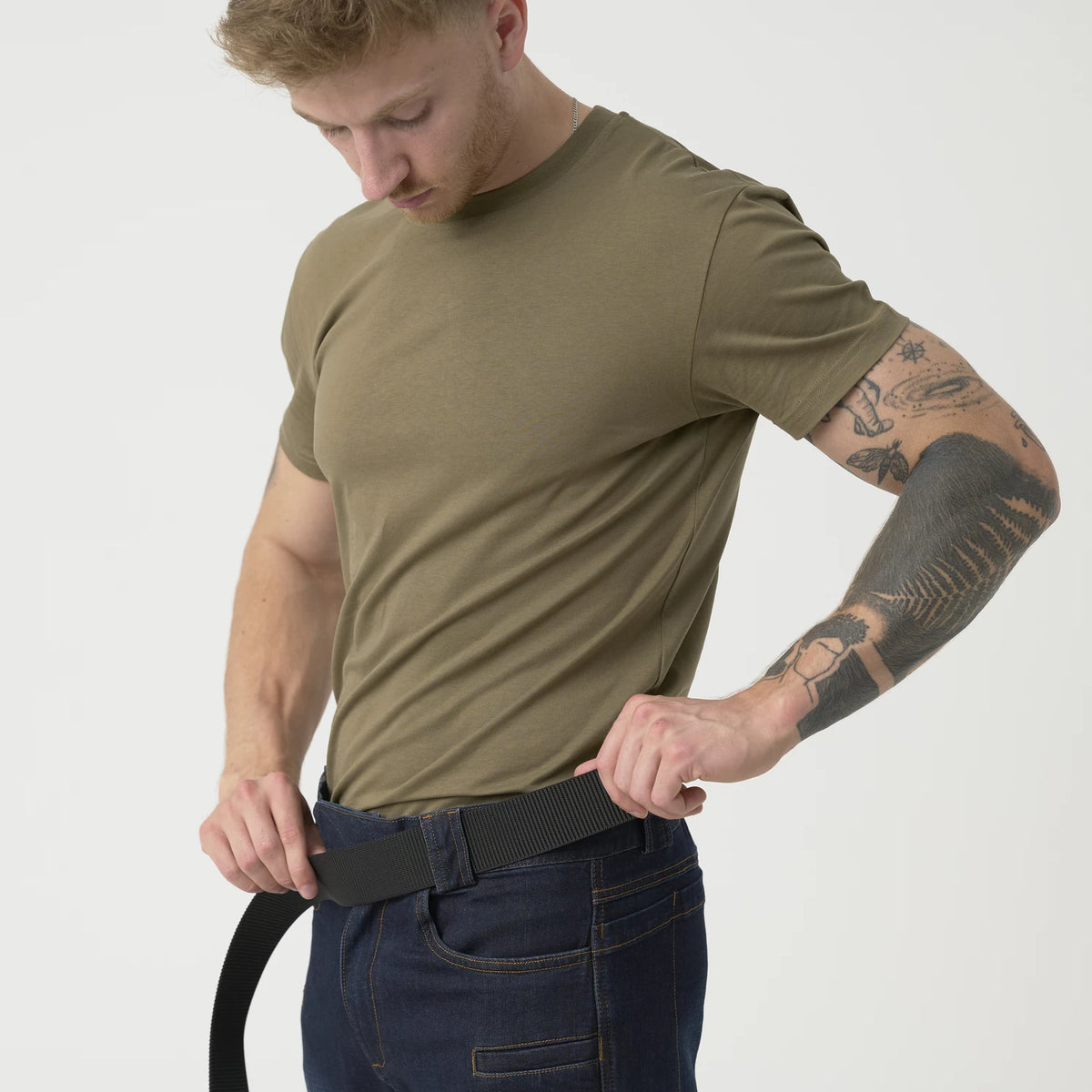 Helikon-Tex GREYMAN rifle nohavice taktické Slim Denim Mid, Dark Blue – detail 3