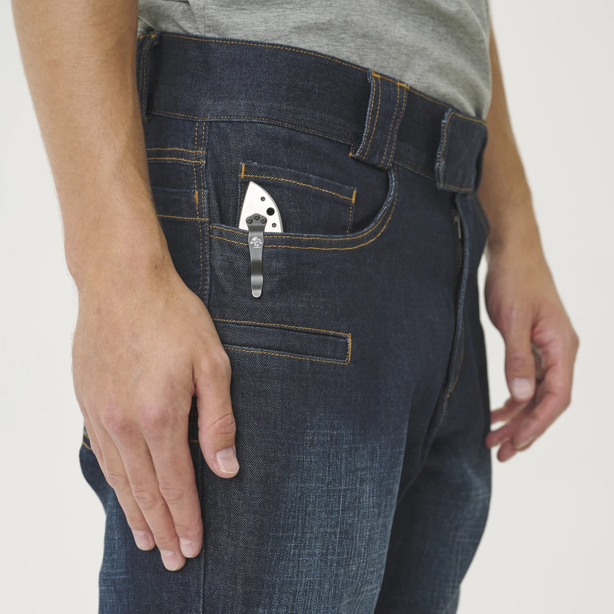 Helikon-Tex Greyman Tactical Jeans nohavice denim, dark blue – detail 5