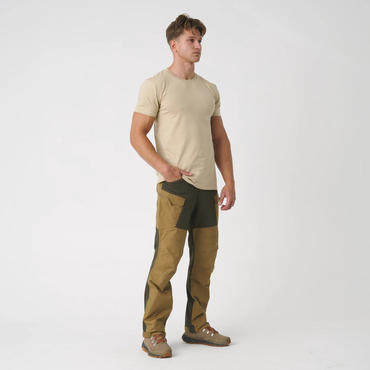 Helikon-Tex HYBRID OUTBACK nohavice Dura Canvas DuraCanvas, Taiga Green – detail 1