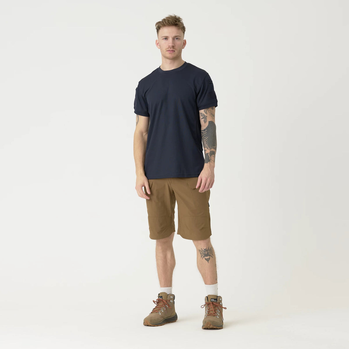 Helikon-Tex OTS 11" šortky VersaStrecth taktické outdoorové Versa Stretch Lite Strecth, Ash Grey / Black – detail 5
