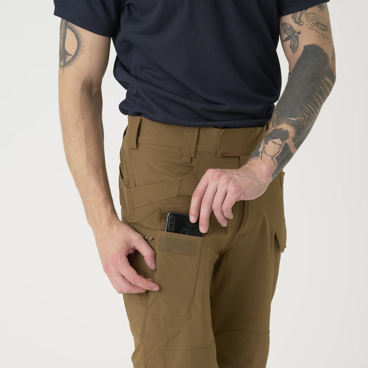 Helikon-Tex OTS 11" šortky VersaStretch taktické outdoorové Versa Stretch Lite, Khaki – detail 11