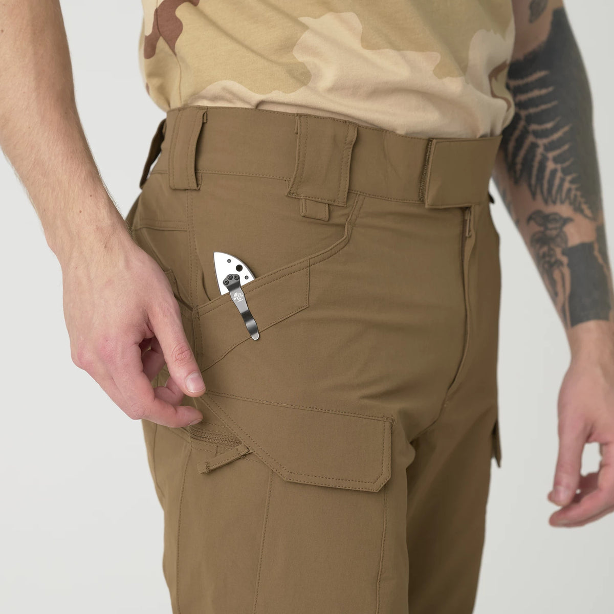 Helikon-Tex OTP nohavice VersaStretch taktické Outdoorové Versa Stretch, Ash Grey / Black – detail 10