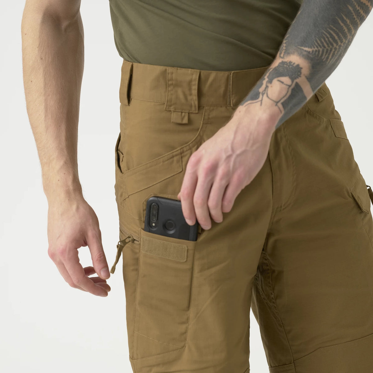 Helikon-Tex Urban Tactical 11" krátke nohavice Rip-Stop polycotton, khaki – detail 3