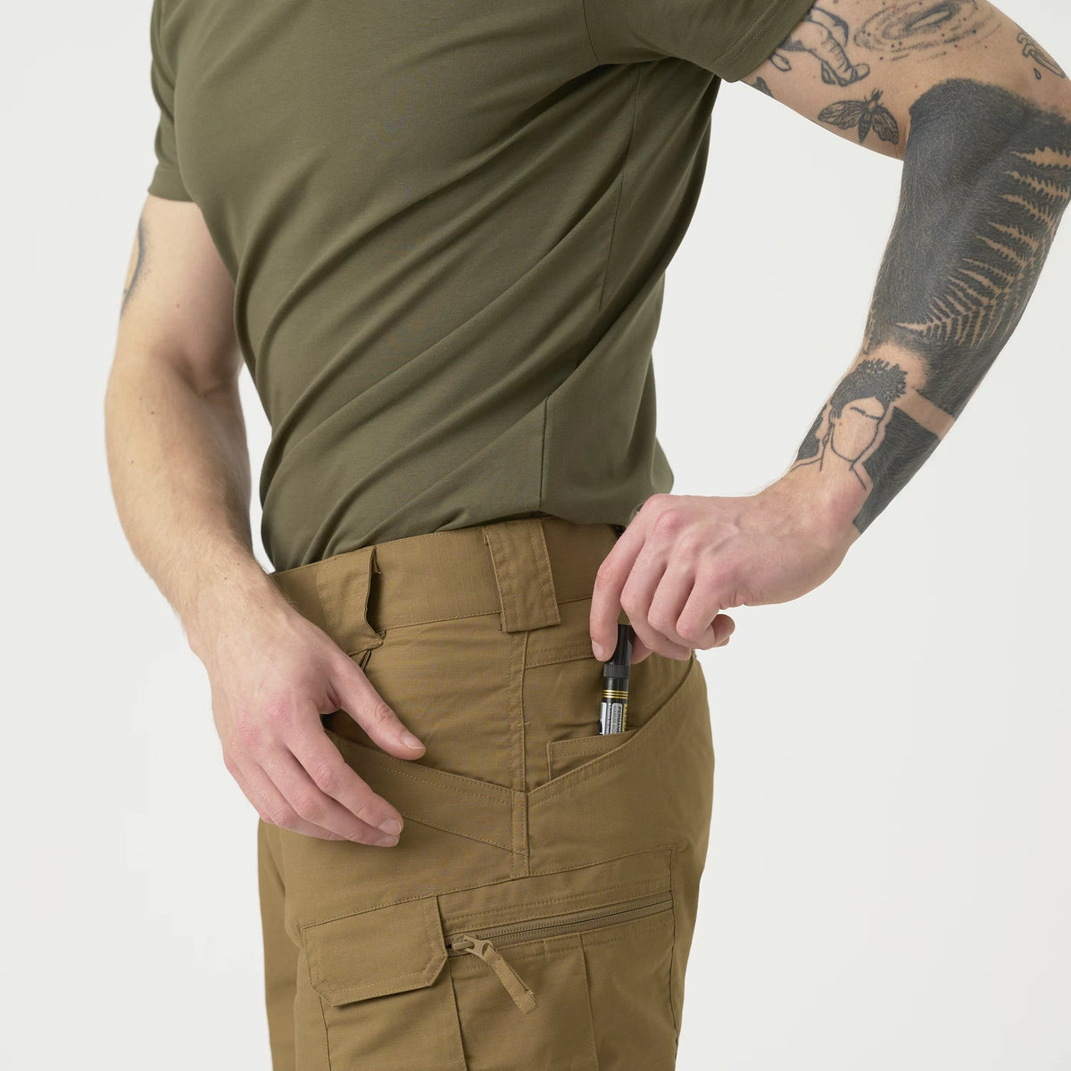 Helikon-Tex Urban Tactical 11" krátke nohavice Rip-Stop polycotton, khaki – detail 5