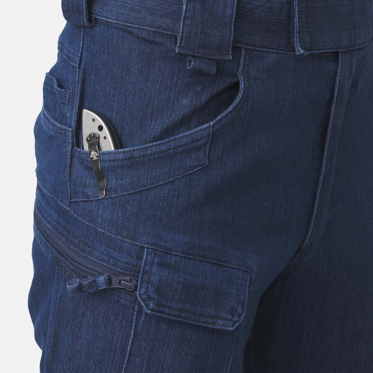 Helikon-Tex UTP nohavice taktické Denim Stretch, Marine Blue – detail 5