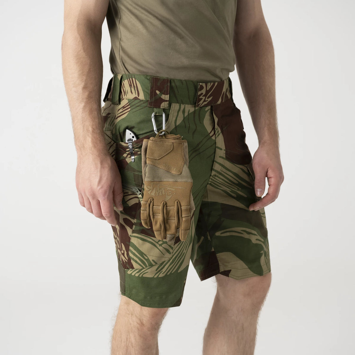 Helikon-Tex UTS krátke nohavice taktické 8.5" PolyCotton Stretch Ripstop, Rhodesian camo – detail 1
