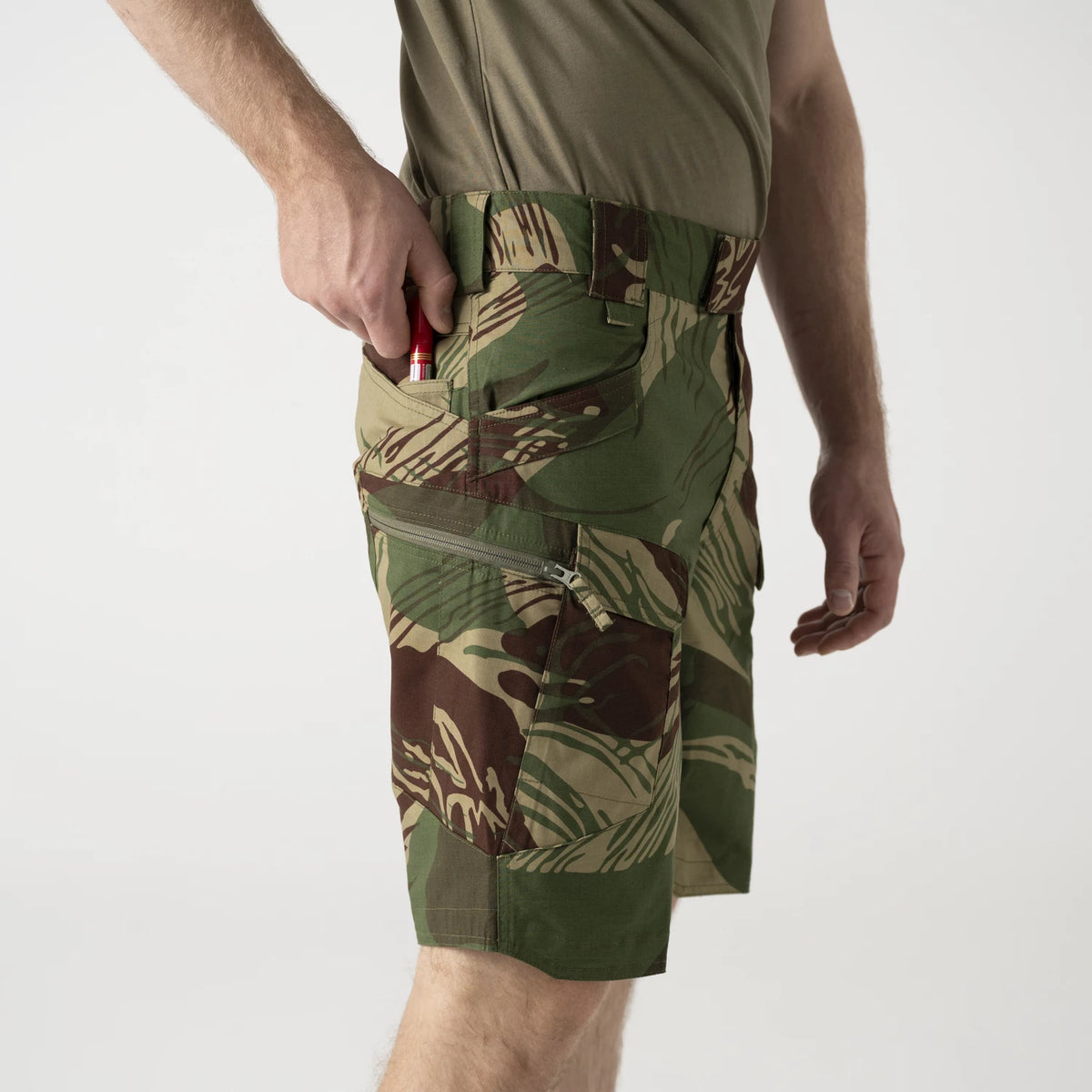Helikon-Tex UTS krátke nohavice taktické 8.5" PolyCotton Stretch Ripstop, Rhodesian camo – detail 6