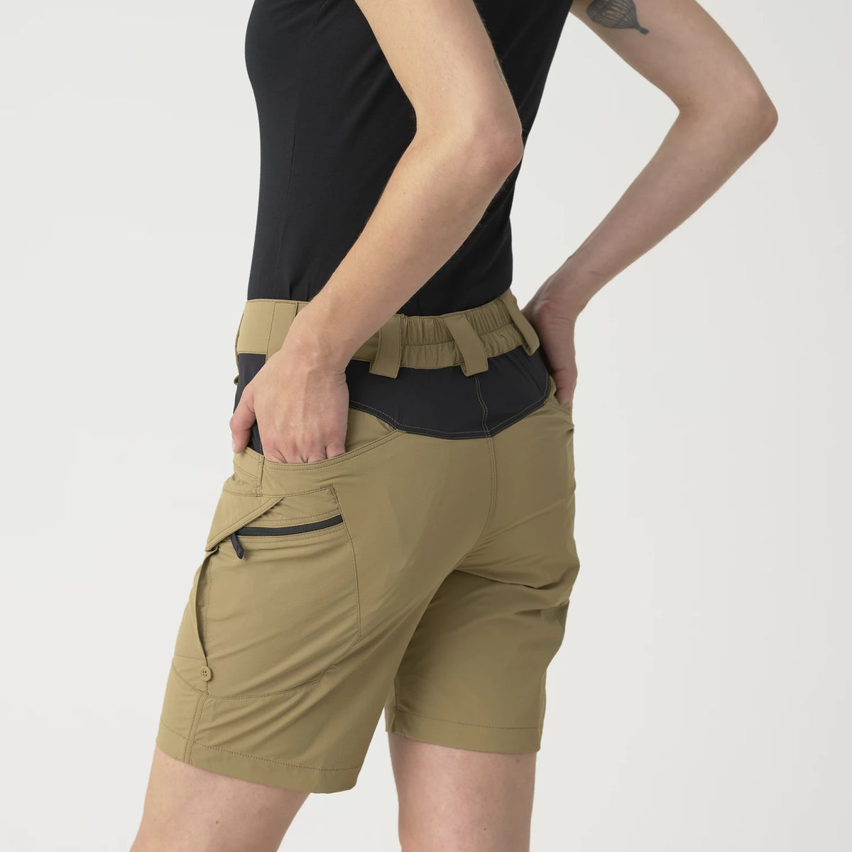 Helikon-Tex OTP 8,5" dámske krátke nohavice, Black / Shadow Grey – detail 5