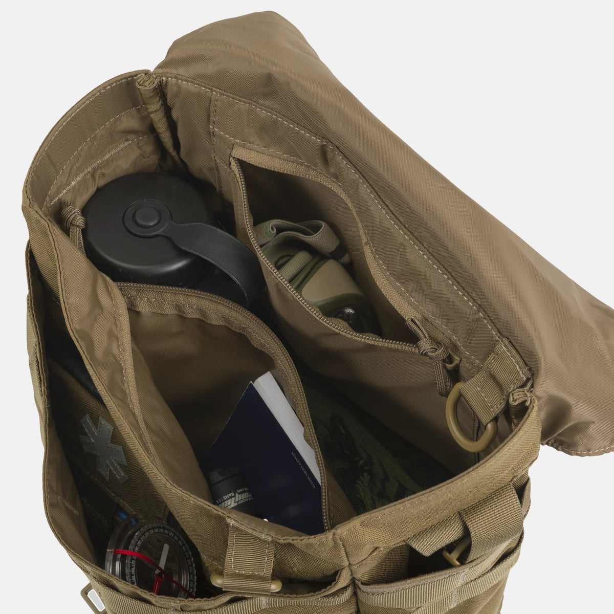Helikon-Tex Bushcraft Haversack Bag taška cez rameno Cordura®, olivová/čierna – detail 4