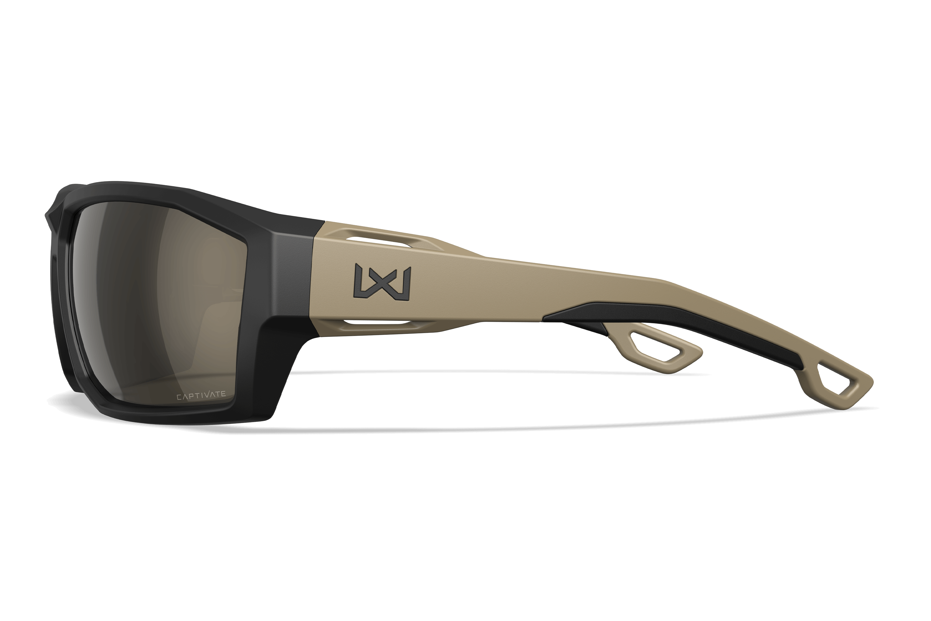 Wiley X Alpine balistične sončne očale CAPTIVATE Polarized Tungsten Mirror, Matte Black-Tan