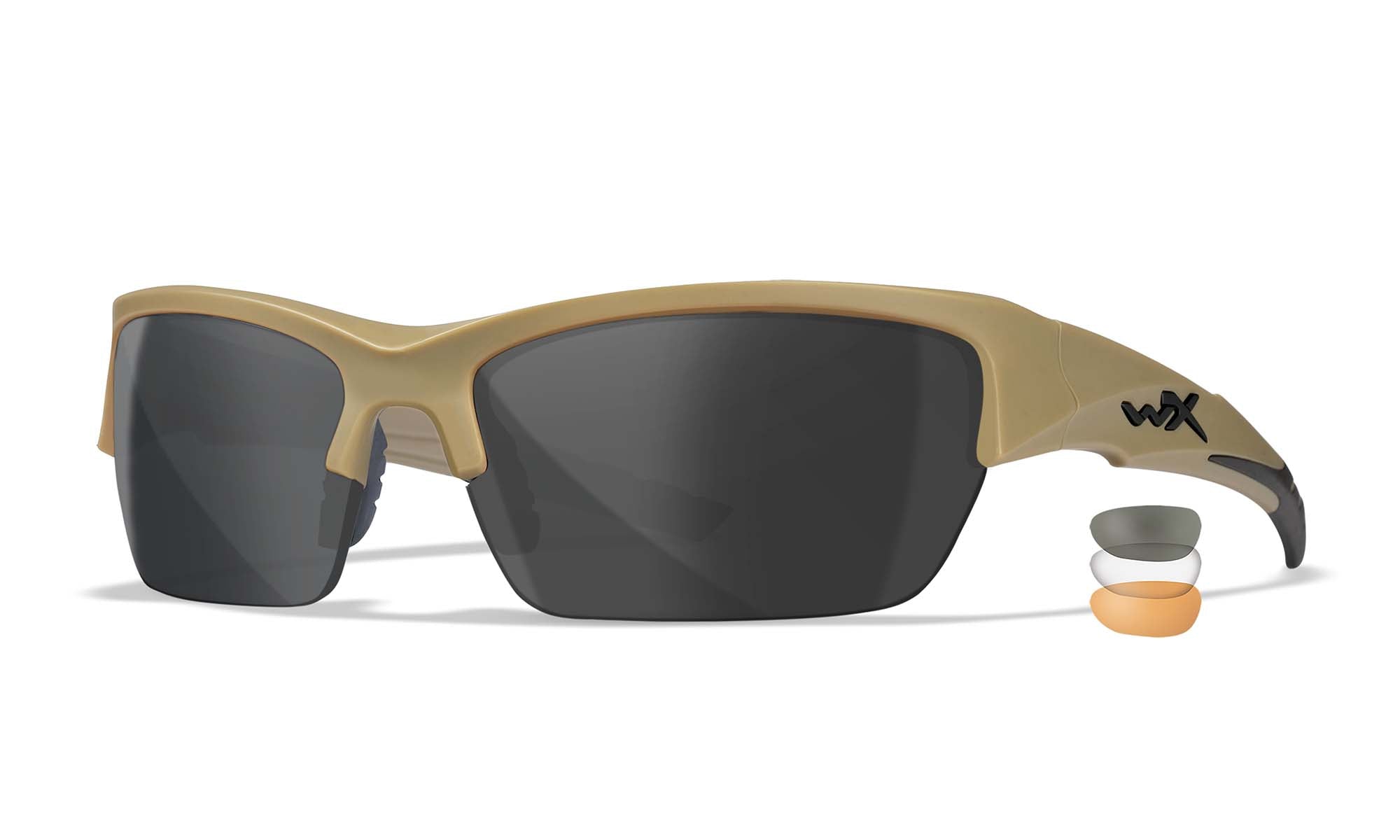 WileyX VALOR 2.5 okuliare, coyote, Grey/Clear/Light Rust