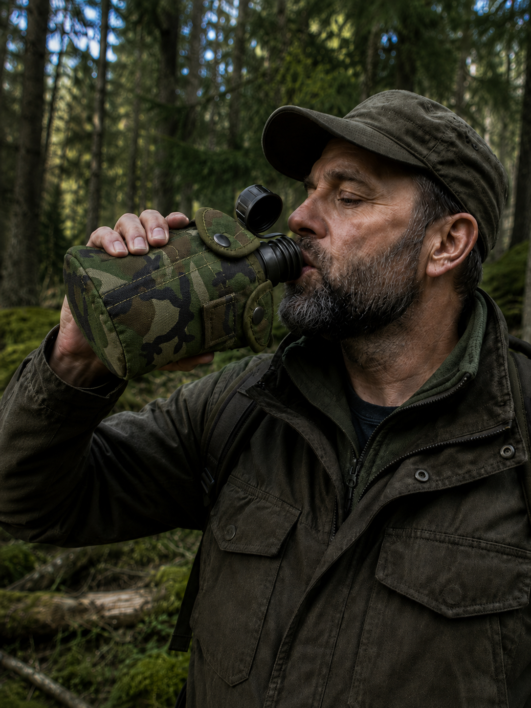 Dragowa Tactical polna steklenica 1L, woodland