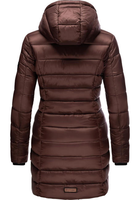 Marikoo ABENDSTERNCHEN women's quilted coat with hood, brown (chocolate)