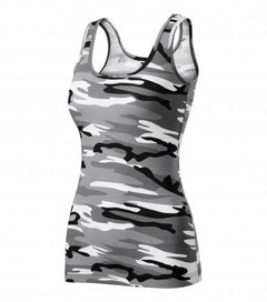 Malfini Camouflage ženski majica brez rokavov 180g/m2, siva