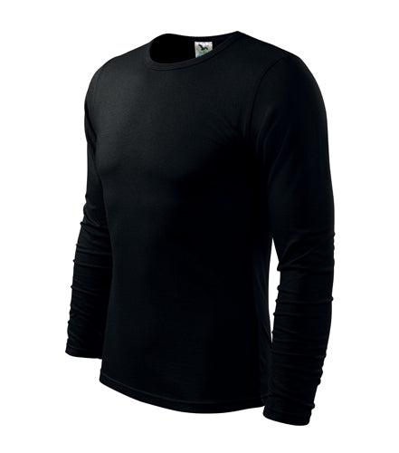 Malfini Fit-T majica z dolgimi rokavi 160g/m2, črna