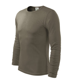 Malfini Fit-T majica z dolgimi rokavi 160g/m2, vojaška