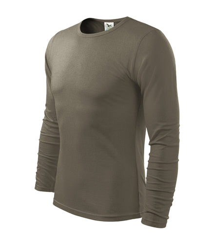 Malfini Fit-T majica z dolgimi rokavi 160g/m2, vojaška