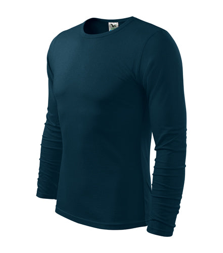 Malfini Fit-T majica z dolgimi rokavi 160g/m2, temno modra