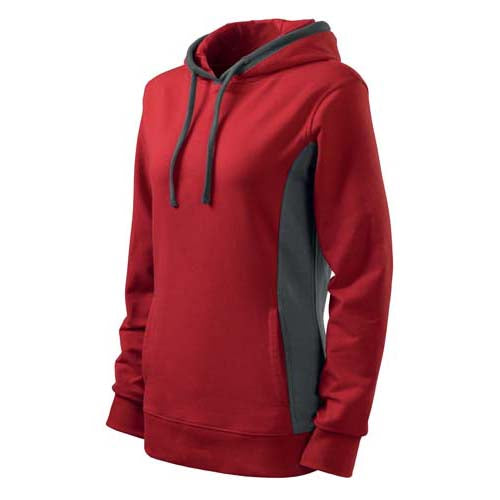 Malfini Kangaroo pulover ženski 280g/m2, rdeča