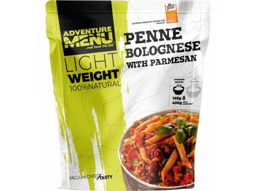Adventure Menu Penne s bolonjsko omako in parmezanom 400g