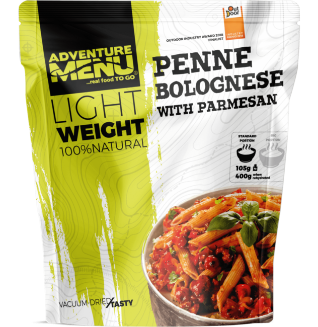 Adventure menu Penne s bolonjsko omako in parmezanom, 600g