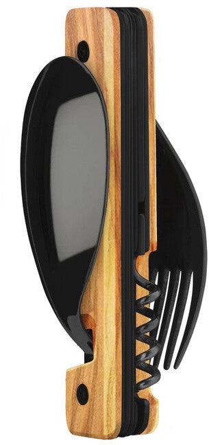 Akinod A02B00001 večnamenski komplet 13h25, black mirror finish, olivno leseni