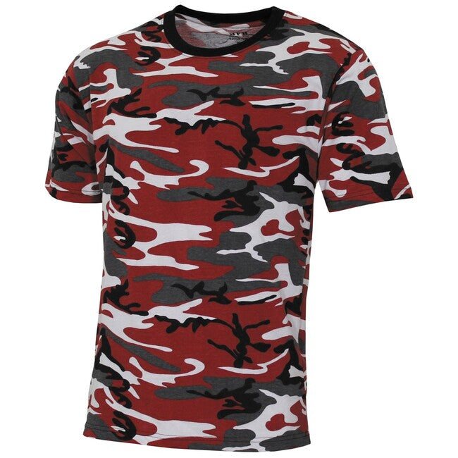 MFH Streetstyle majica, red-camo