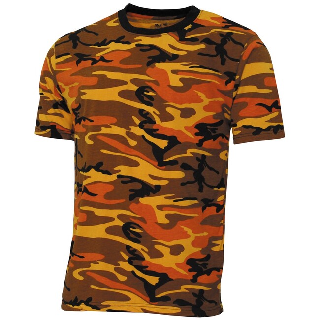 MFH Streetstyle majica, orange-camo