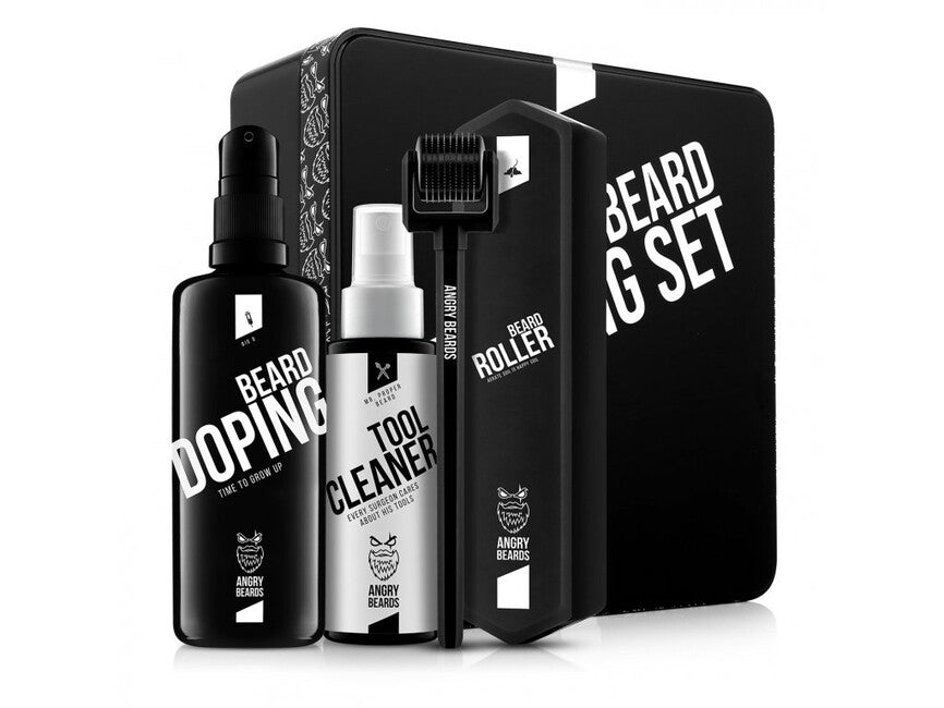 Angry Beards Roller & Doping Set za rast brade in brkov