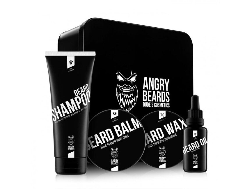 Angry Beards komplet za nego brade in brkov
