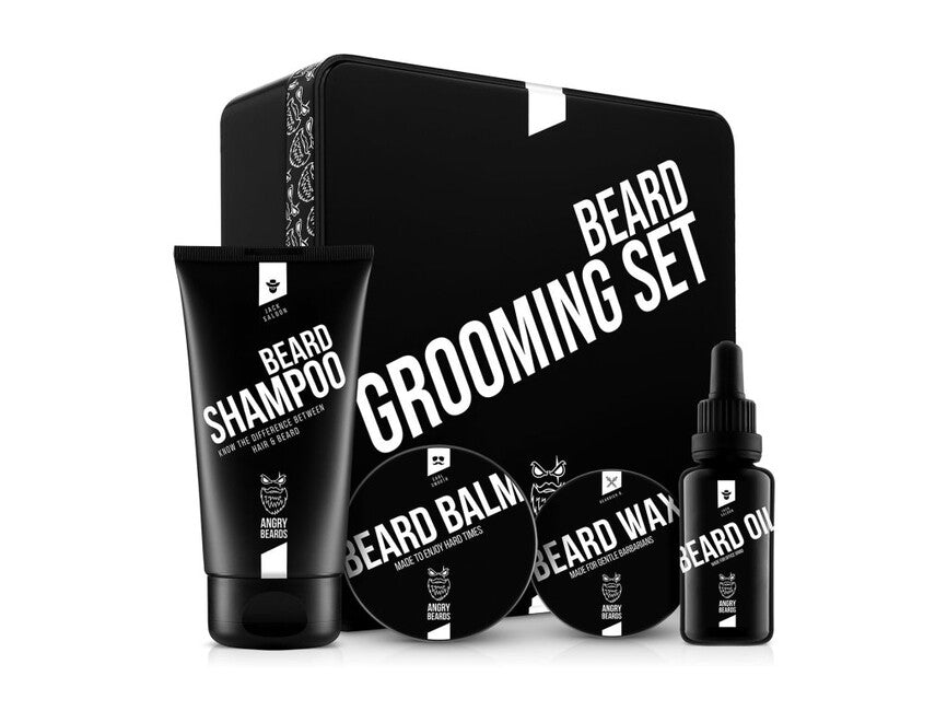 Angry Beards komplet za nego brade in brkov