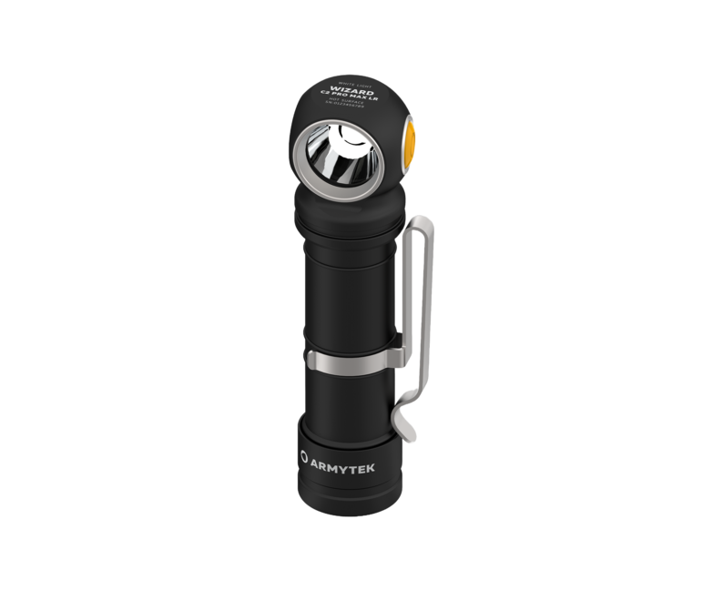 ArmyTek Wizard C2 Pro Max LR žepna svetilka LED s sponko za pas, s torbo, napajanje iz akumulatorja, 4150 lm, bela