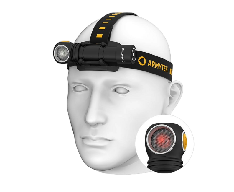 ArmyTek Wizard C2 WR naglavna svetilka LED z magnetskim nosilcem napajanje z akumulatorja 1100 lm 3 h 65 g, White & Red