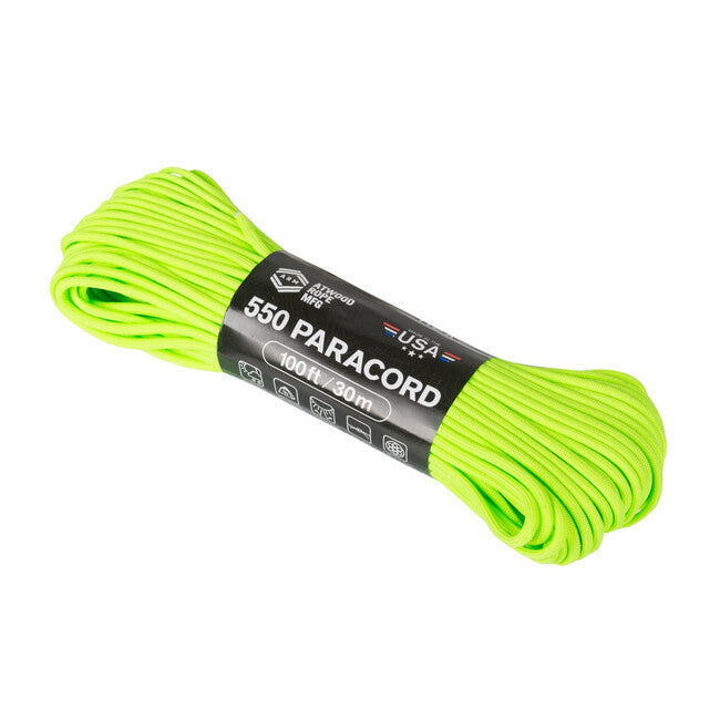 ATWOOD® 550 Paracord vrv 100 čevljev 30 m, neonsko zelena (55024CB)