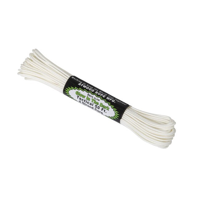 ATWOOD® vrv 275 svetlečo v temi 50ft, bela (GLOW-TC50)
