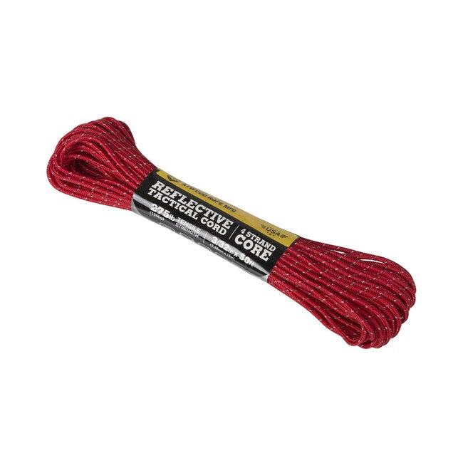 ATWOOD® 3/32 x 50 čevljev taktična reflektivna vrv, rdeča (332R50)
