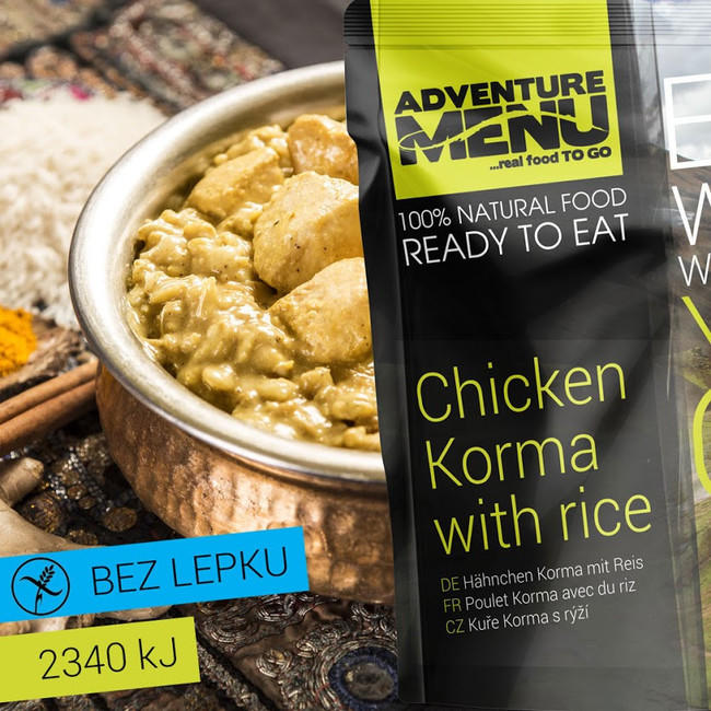 Adventure Menu Kurča Korma s pirinim jedilom 400g