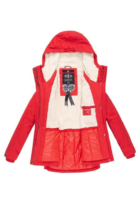 Marikoo BIKOO women's winter hooded jacket, red