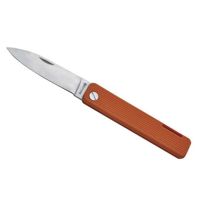 Baladeo ECO352 Papagayo žepni nož, rezilo 7,5 cm, jeklo 420, ročaj TPE oranžen