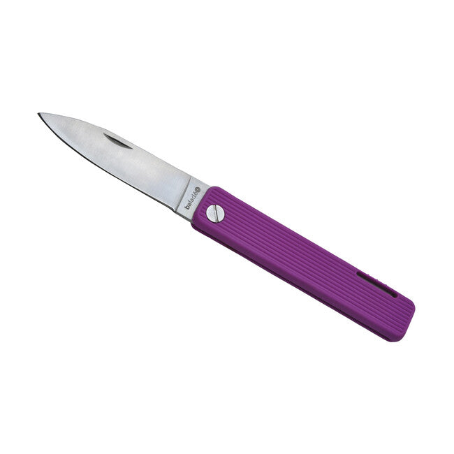 Baladeo ECO353 Papagayo Pocket Knife, 7.5cm Blade, 420 Steel, TPE Handle, Purple