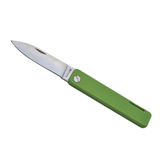 Baladeo ECO355 Papagayo Folding Knife, 7.5cm Blade, 420 Steel, TPE Lime Handle