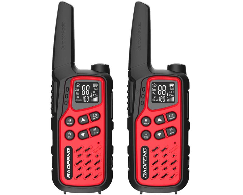 BaoFeng BF-T25E PMR radio rdeče barve, 2 kosa