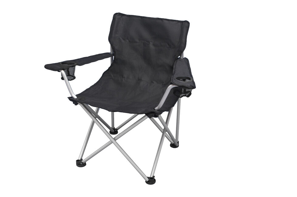 BasicNature Comfort potovalni stol, črn