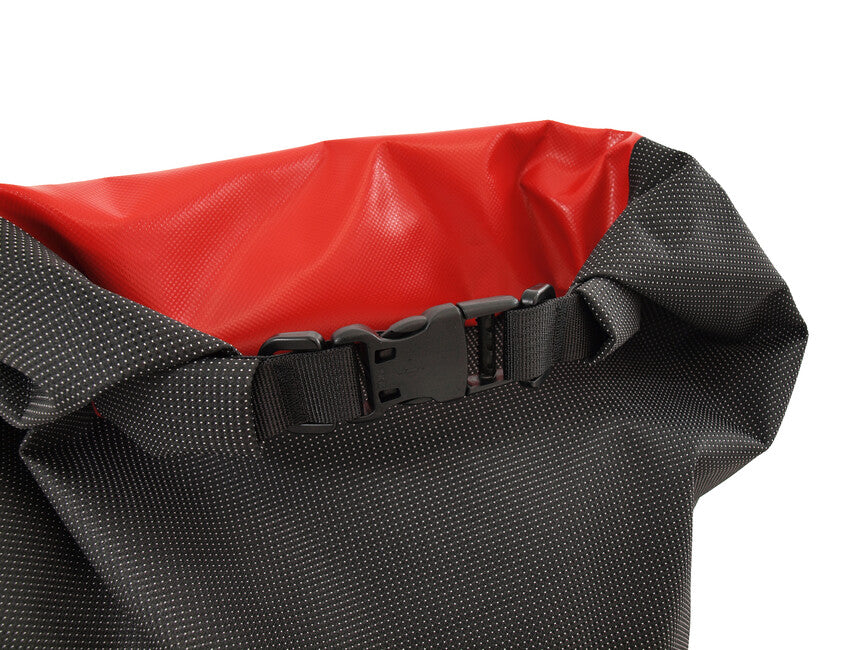 BasicNature Duffel Bag Waterproof Roll-Top Backpack 40L, Black-Red