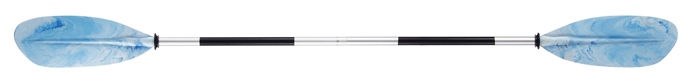 BasicNature Dvojne veslo, belo-modro, 220 cm