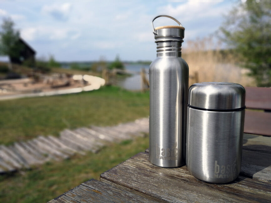 BasicNature Stainless Steel Food Container 0.4 l