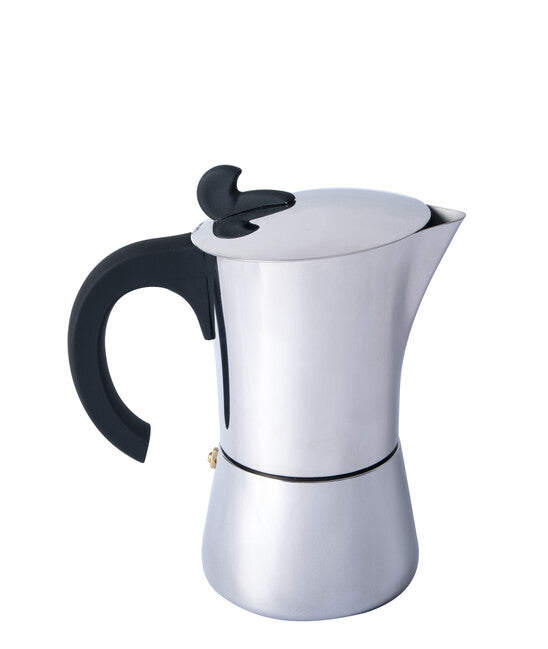 BasicNature Espresso kavnik na 4 skodelice Stainless Steel