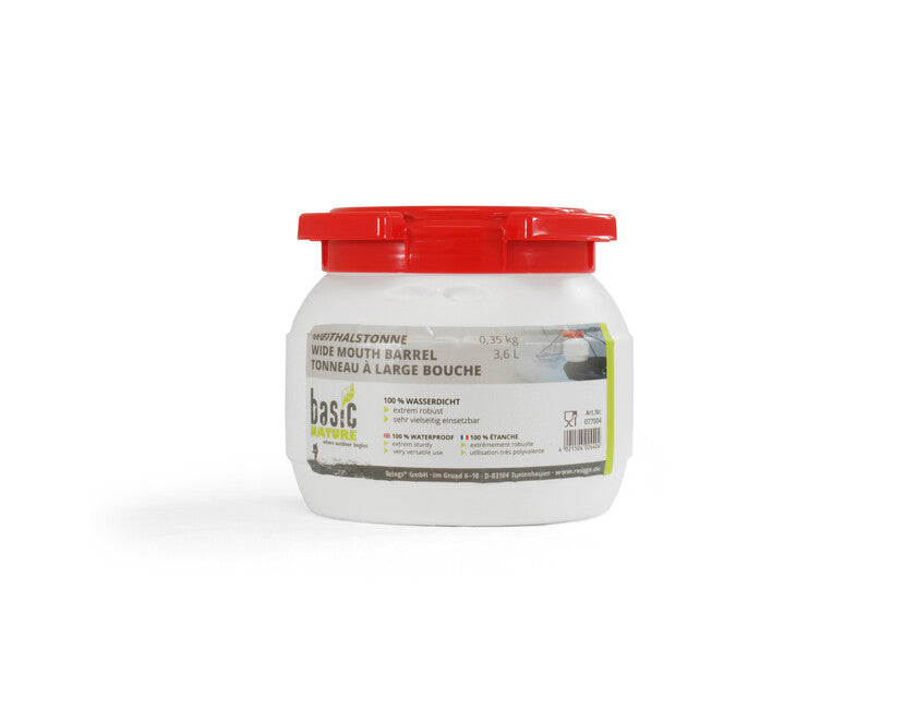 BasicNature Μπουκάλι Νερού με Ευρύ Στόμιο, Λευκό, 3,6 l